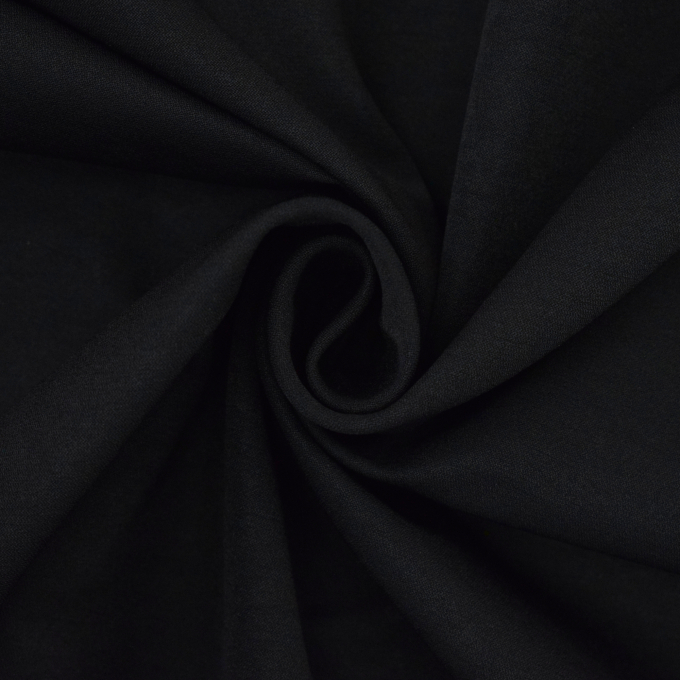 Tissu viscose bengaline, noir