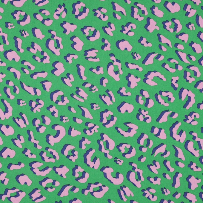 Gecoate katoen Animal Skin, groen
