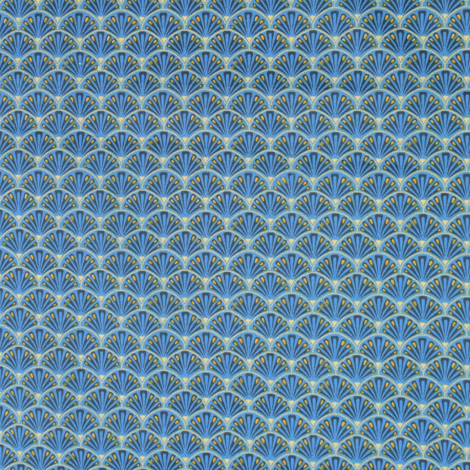 Gecoate katoen Waaierdroom, blauw