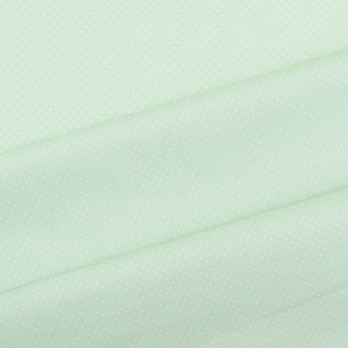 Tissu enduit coton déperlant à pois, menthe clair