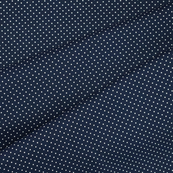 Gecoate katoen Punten, marineblauw
