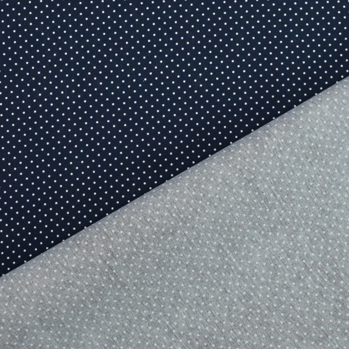 Gecoate katoen Punten, marineblauw