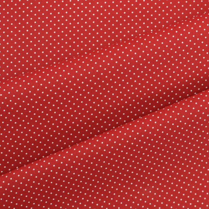 Gecoate katoen Punten, rood
