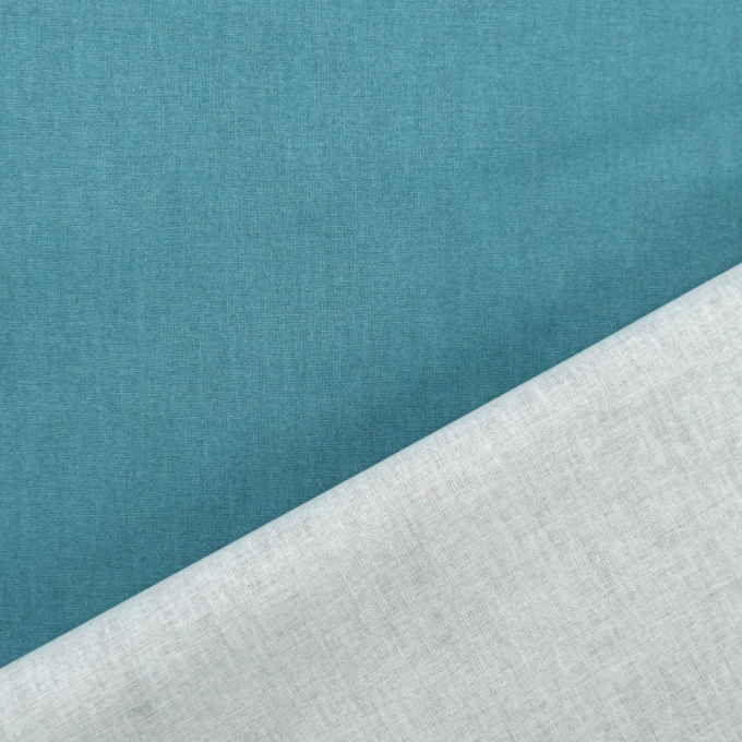Tissu enduit coton déperlant uni, bleu pétrole