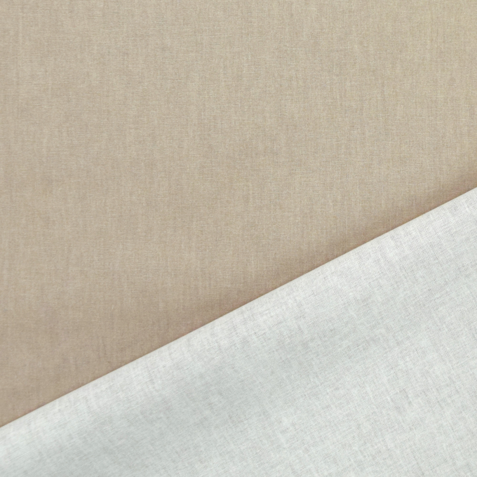 Tissu enduit coton déperlant uni, taupe clair