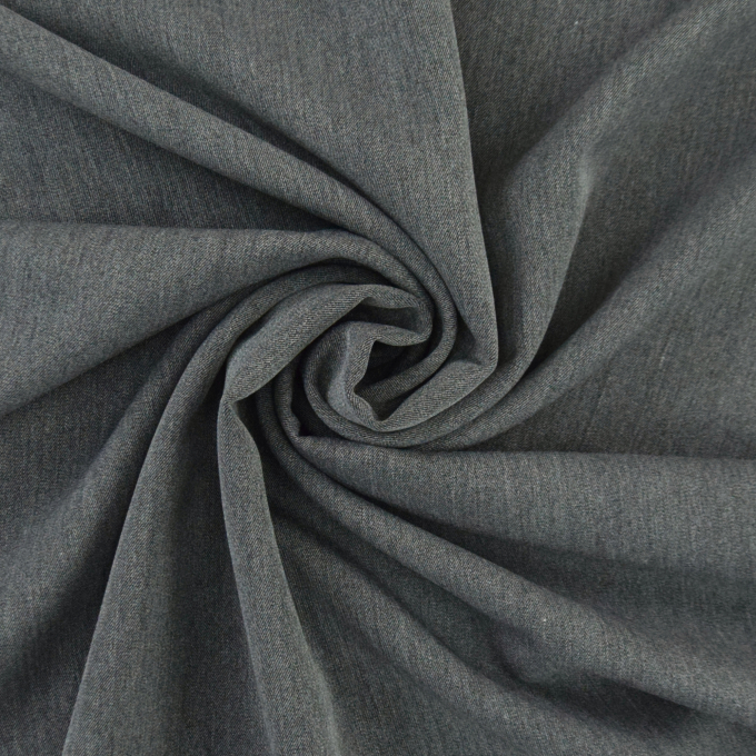 Tissu gabardine bi stretch, gris foncé