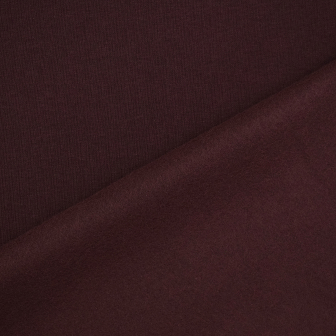 Tissu sweat bio Fibre Mood, lie de vin