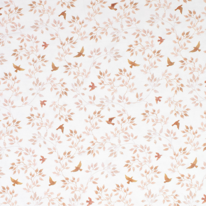 Tissu jersey de coton Oiseau Bird Flight, blanc cassé