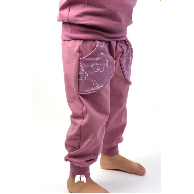 Biologische katoenen jersey, oudroze