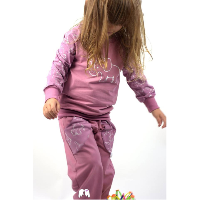 Biologische katoenen jersey, oudroze