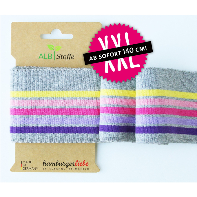 Cuff me College Albstoffe Hamburger Liebe biologische boordstof XXL Rainbow 3
