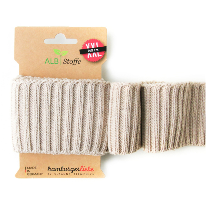 Cuff me Cozy Albstoffe Hamburger Liebe XXL biologische boordstof, zand