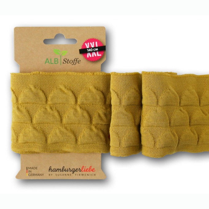 Bio Bündchen Albstoffe Hamburger Liebe Cuff me 3D Bliss, ocker