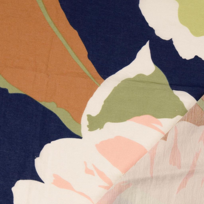 Blouse Fabric big flowers, light green