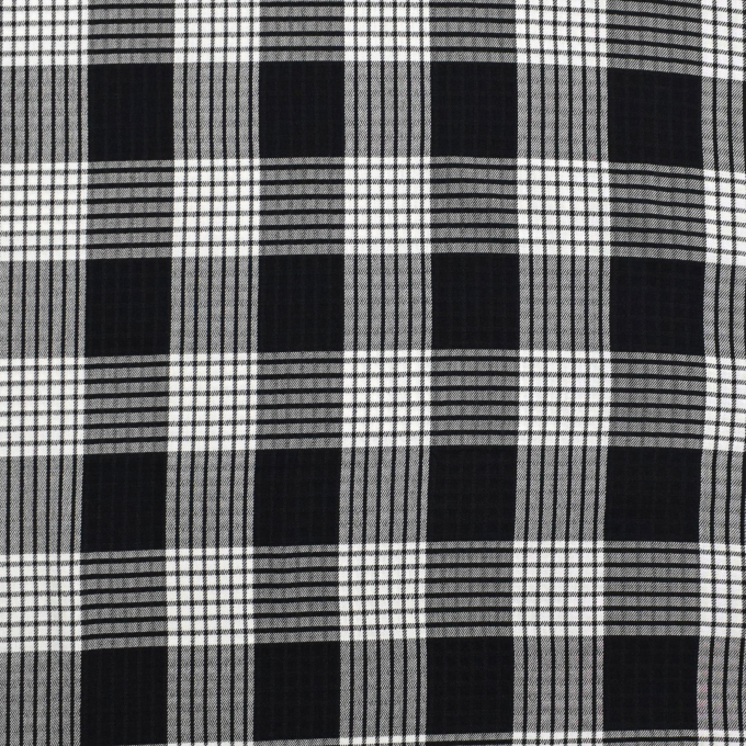 Tissu viscose mélangée jacquard Jiska, noir