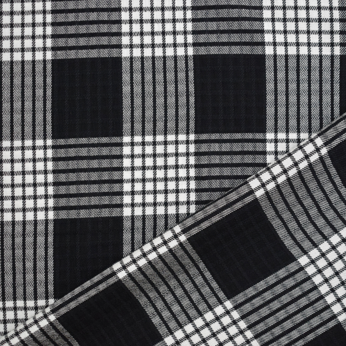 Tissu viscose mélangée jacquard Jiska, noir