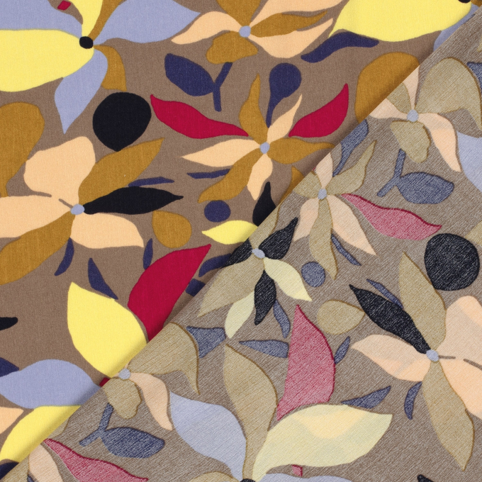 Viscose Crepe blossom, taupe