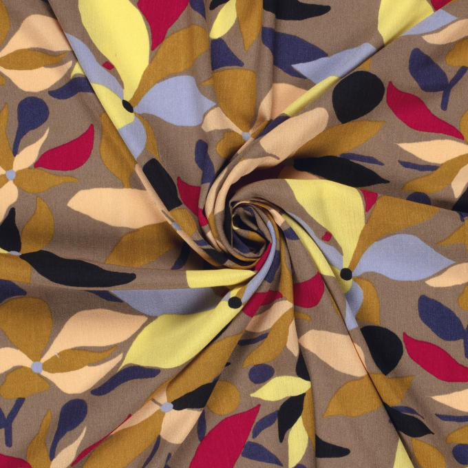Viscose Crepe blossom, taupe