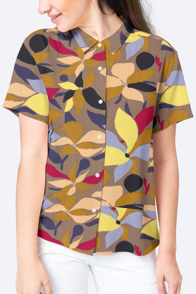Viscose Crepe blossom, taupe