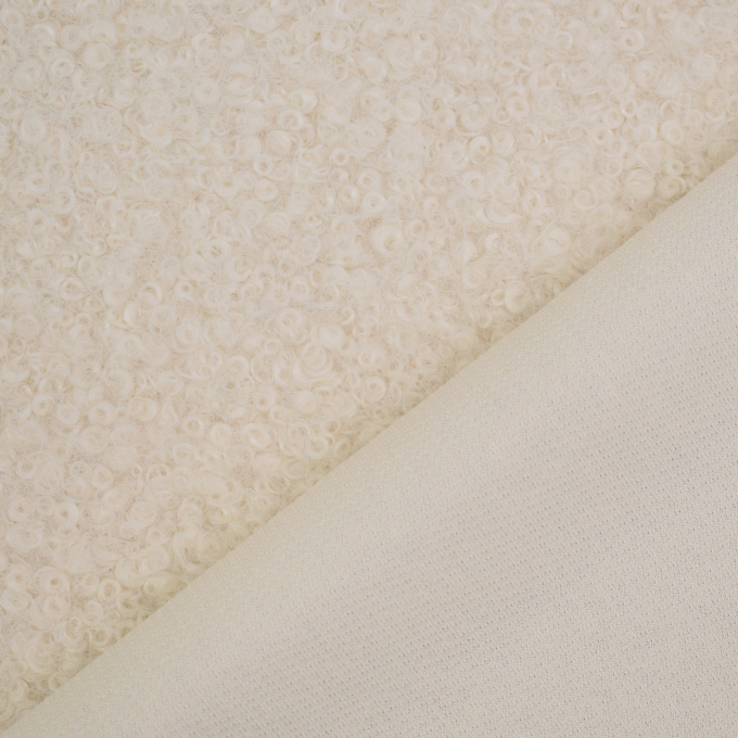 Bouclé stof Fibre Mood, gebroken wit