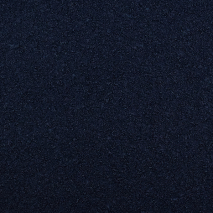 Tissu bouclette uni, bleu marine