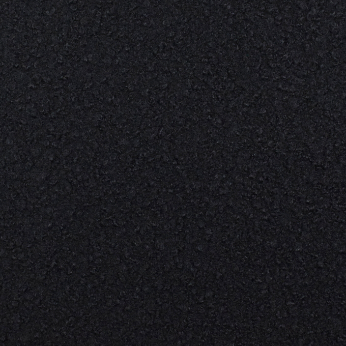 Tissu bouclette uni, noir