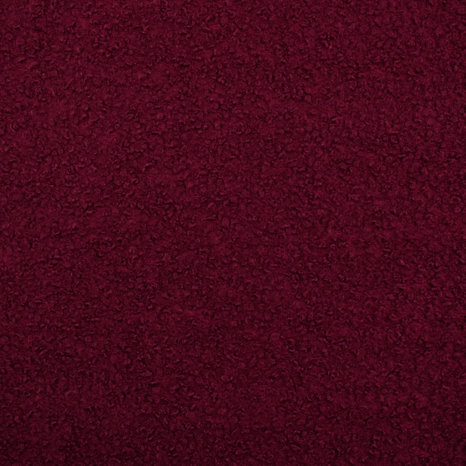 Tissu bouclette uni, lie de vin