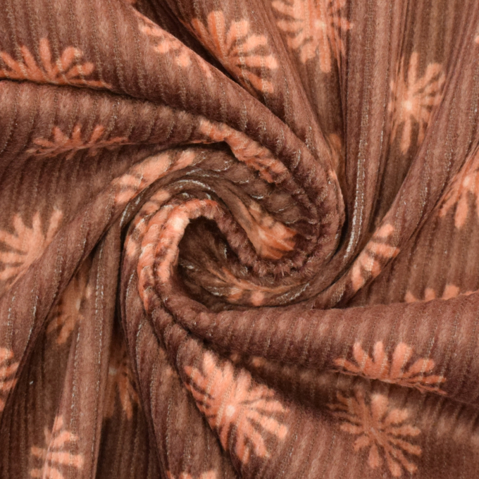 Corduroy Flowers Poppy, brown