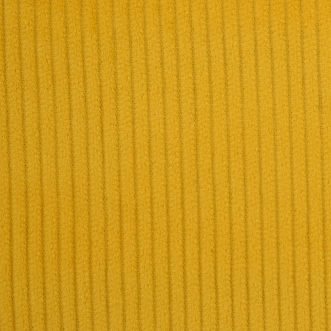 Tissu velours côtelé grosses côtes Lea prélavé, jaune maïs
