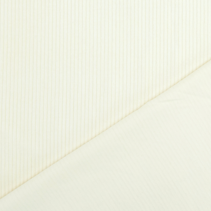 Tissu velours côtelé grosses côtes Lea prélavé, blanc cassé