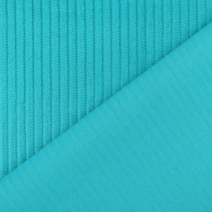 Tissu velours côtelé à grosses côtes, vert océan