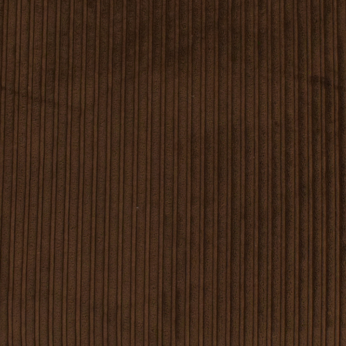 Tissu double-face velours côtelé et fourrure Burda, marron foncé
