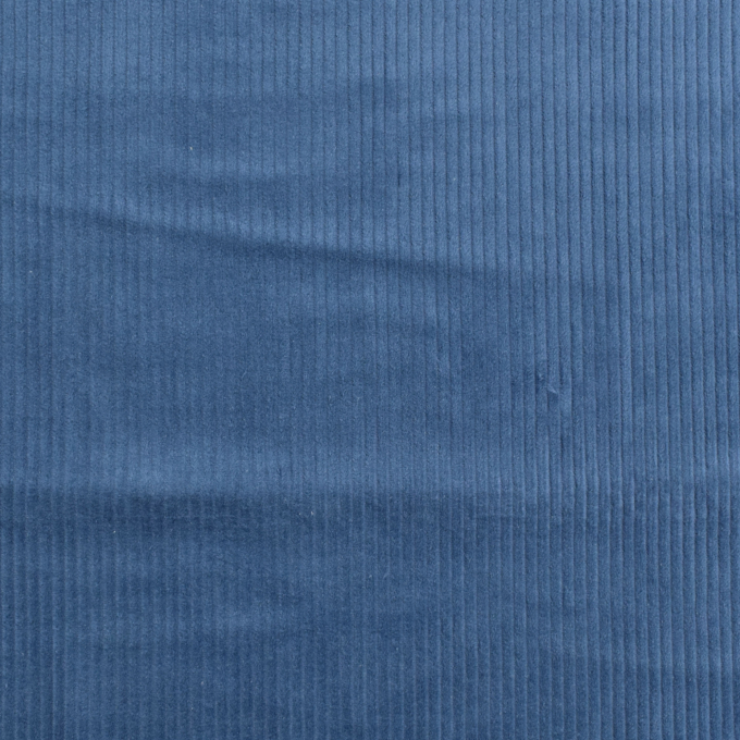 Tissu velours côtelé à grosses côtes, bleu moyen