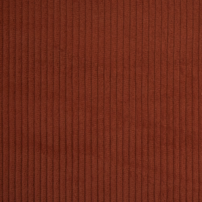 Tissu velours côtelé à grosses côtes, rouge rouille