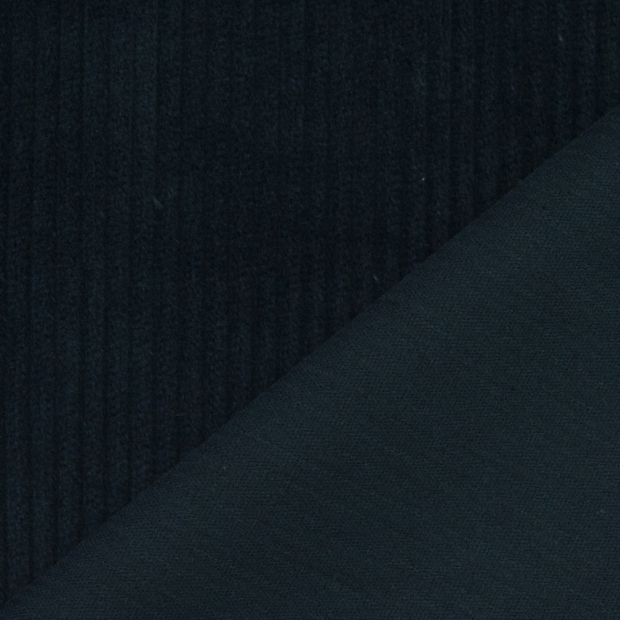Tissu velours côtelé à grosses côtes, bleu pétrole foncé