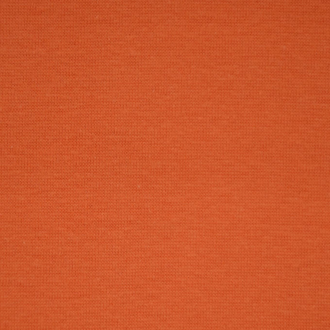 Tissu bord-côte jersey tubulaire lisse, orange