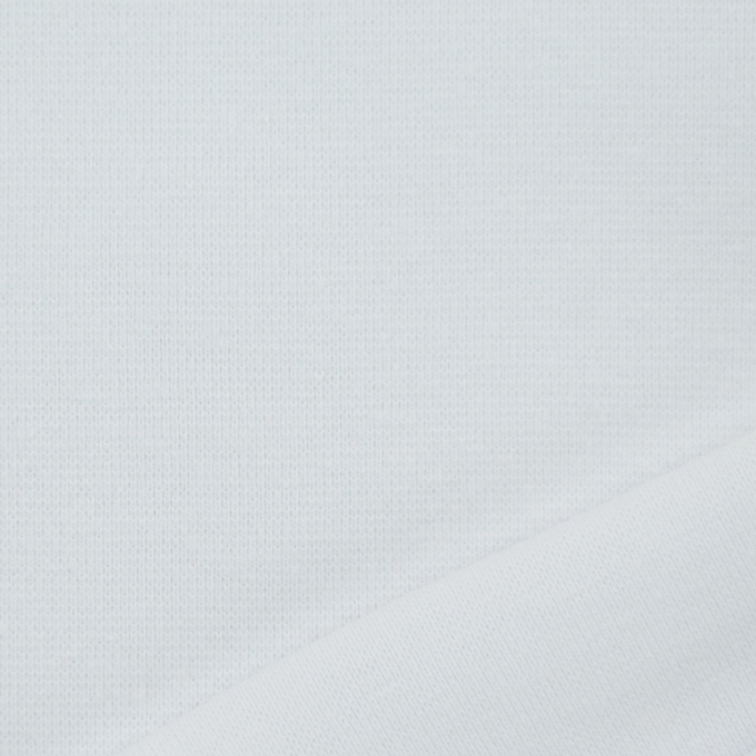 Tissu bord-côte jersey tubulaire lisse, blanc