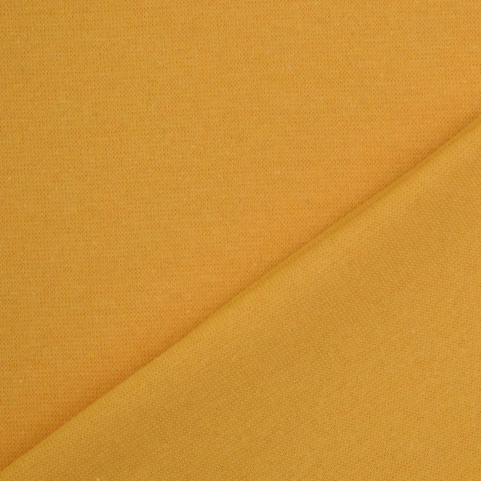 Tissu bord-côte jersey tubulaire recyclé, curry chiné