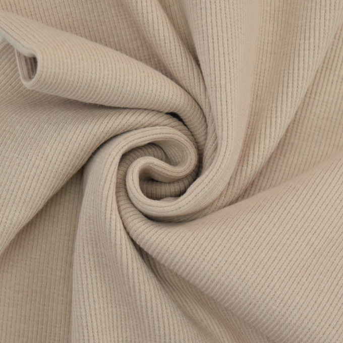 Bündchenstoff gerippt beige