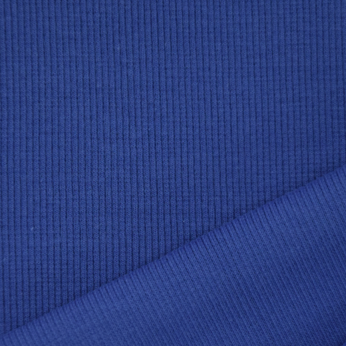 Bündchenstoff gerippt blau