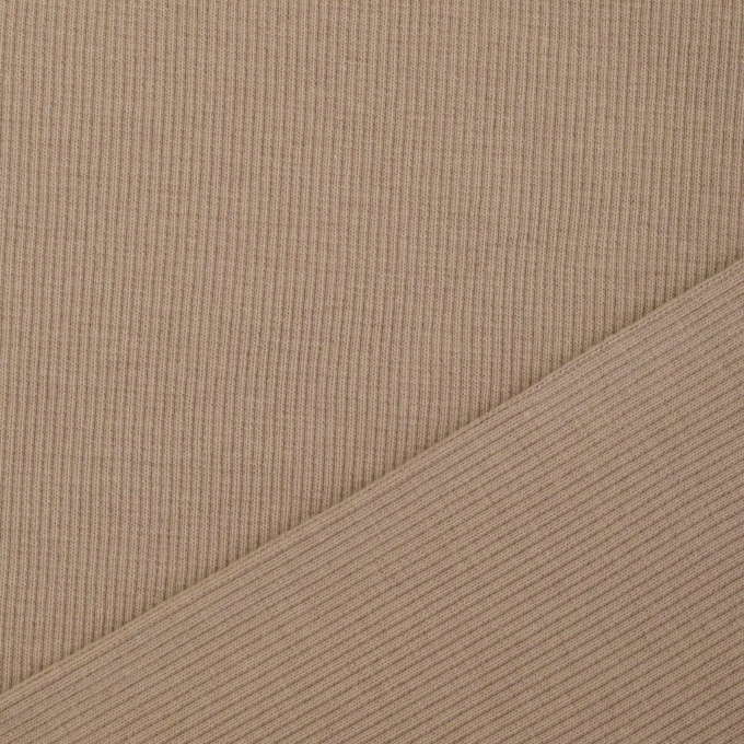 Cuff fabric ribbed Fibre Mood, light brown