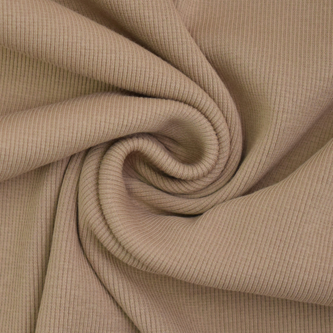 Cuff fabric ribbed Fibre Mood, light brown