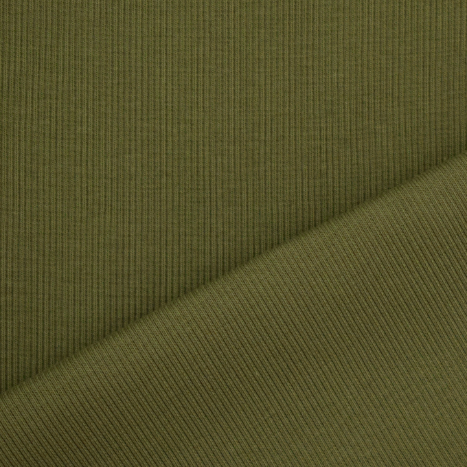 Bündchenstoff gerippt Fibre Mood, olivgrün