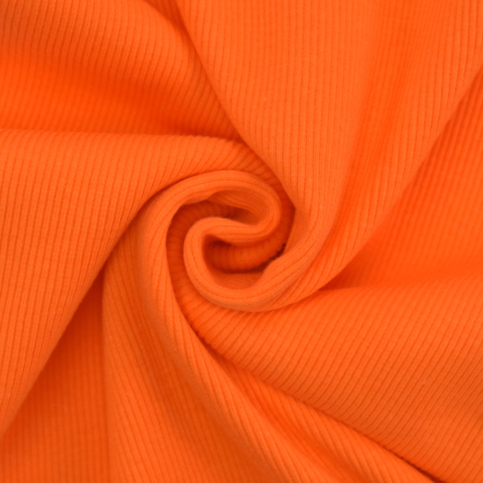 Bündchenstoff gerippt hellorange