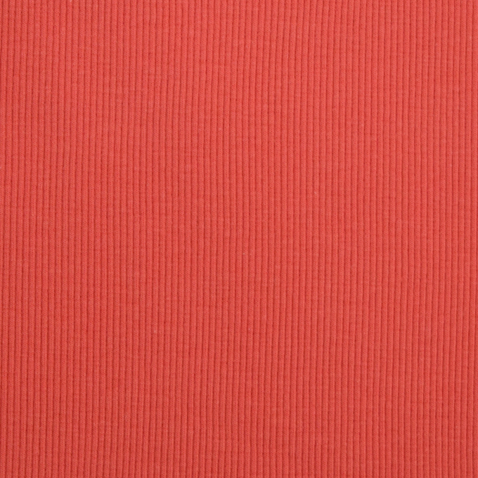 Tissu bord-côte jersey tubulaire côtelé, corail
