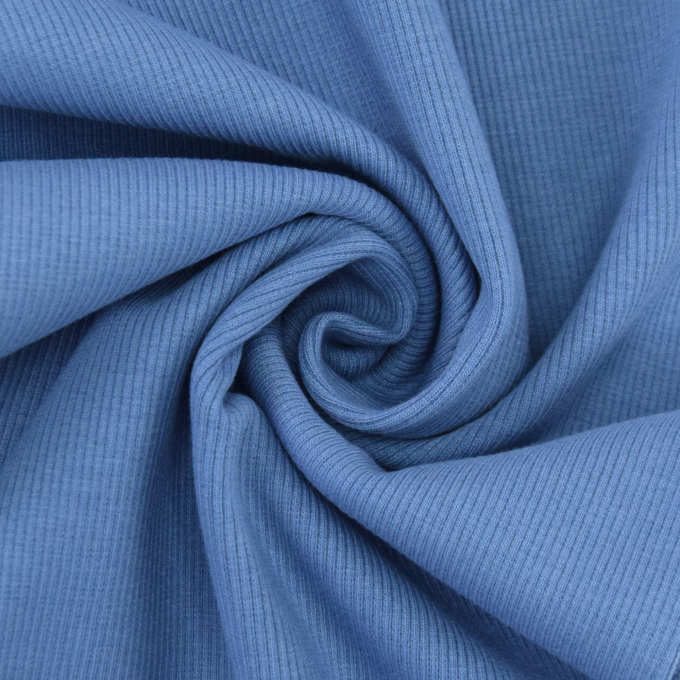 Bündchenstoff gerippt, mittelblau