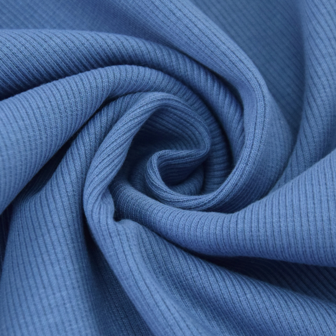Bündchenstoff gerippt, mittelblau