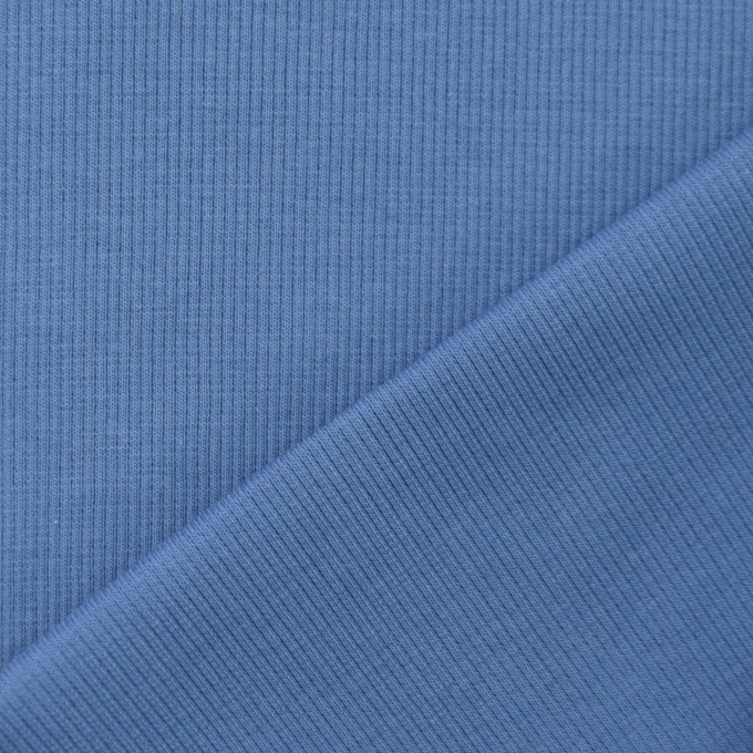 Bündchenstoff gerippt, mittelblau