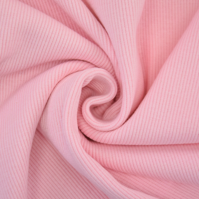 Bündchenstoff gerippt rosa