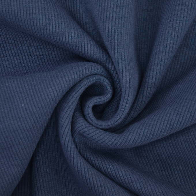Bündchenstoff gerippt, taubenblau
